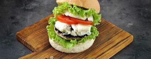 Шаг 8: бургера с портобелло и голубым сыром