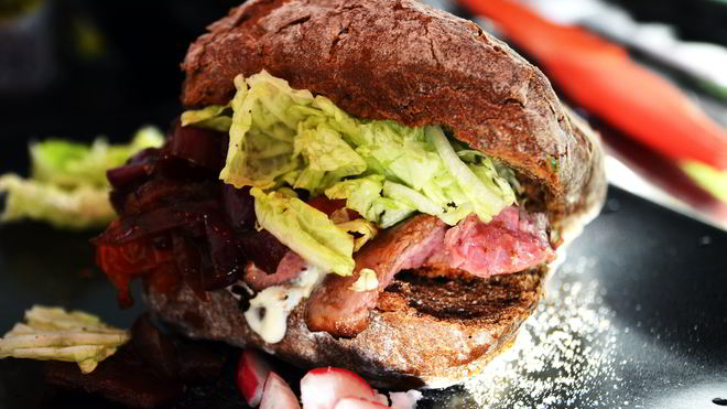 Рецепт Бургера со стейком из говядины