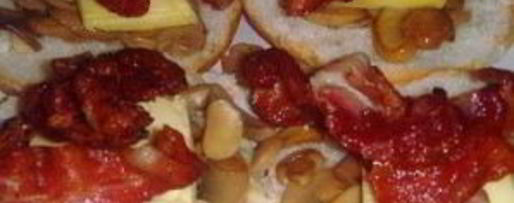 Шаг 2: бургеров с беконом и грибами