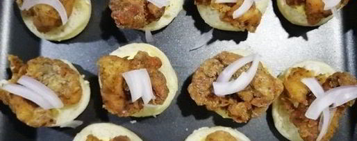 Шаг 18: фуршетных мини-бургеров с курицей фри