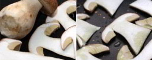 Шаг 1: гамбургера с белыми грибами