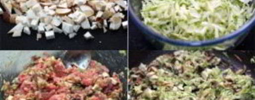 Шаг 2: гамбургера с белыми грибами