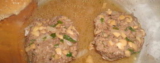 Шаг 14: гамбургера с грибами и белым вином