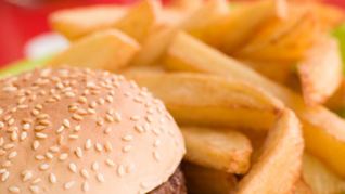 Рецепт Гамбургера с картофелем фри