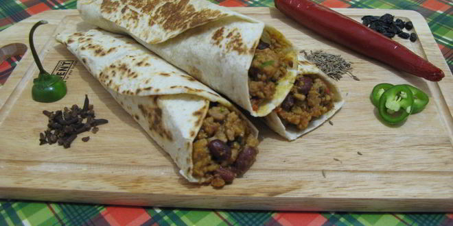Рецепт буррито с фаршем и красной фасолью