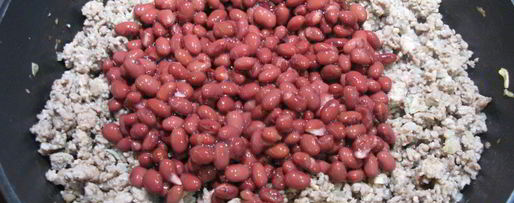 Шаг 3: буррито с фаршем и красной фасолью