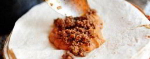 Шаг 2: буррито с говядиной и фасолью