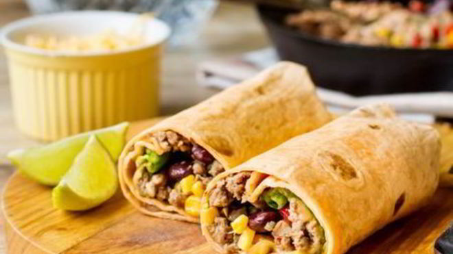 Рецепт Буррито с говядиной и красной фасолью