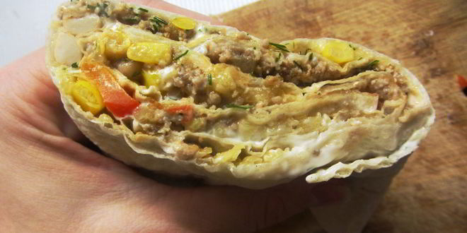 Рецепт буррито с говяжьим фаршем