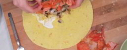 Шаг 2: буррито с грибами на завтрак