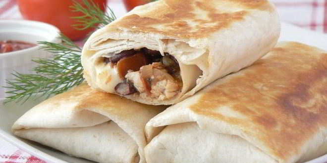 Рецепт буррито с курицей и фасолью