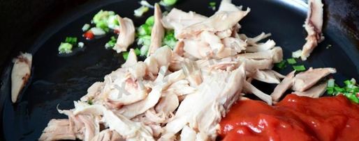 Шаг 2: буррито с курицей и рисом