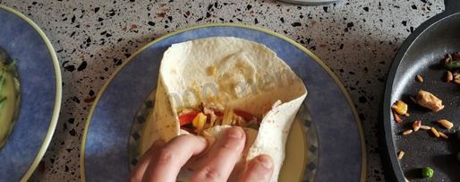 Шаг 9: буррито с курицей и стручковой фасолью