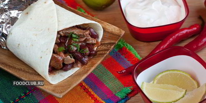Рецепт буррито с мясом