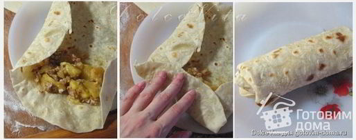 Шаг 3: буррито с яблоками