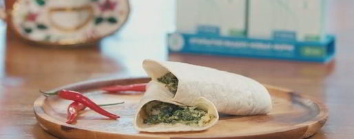 Шаг 5: диетического буррито с яйцом, шпинатом и грибами