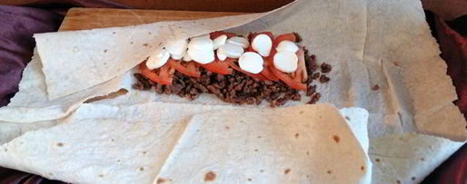 Шаг 3: домашнего буррито