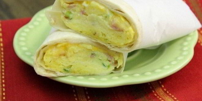 Рецепт простого буррито с ветчиной и сыром