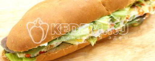 Шаг 8: бутерброда с овощами и омлетом