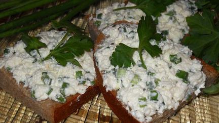 Рецепт Бутербродной массы с сыром и зеленью