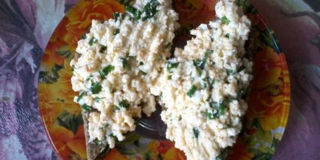 Рецепт бутербродной массы с сыром и зеленью