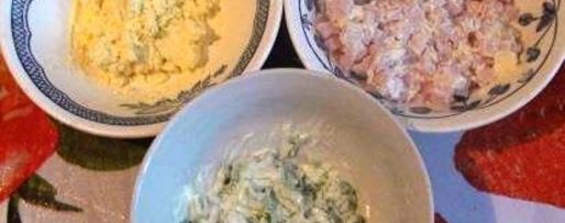 Шаг 5: бутербродного тортика с окороком и яйцом