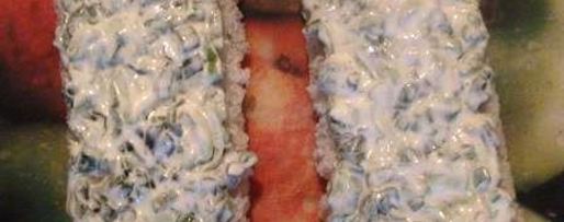 Шаг 7: бутербродного тортика с окороком и яйцом