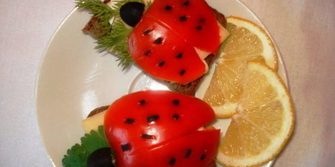 Рецепт бутербродов божья коровка