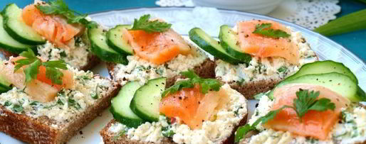 Шаг 3: бутербродов с фетой и семгой