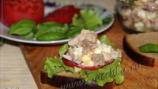 Рецепт Бутербродов с печенью трески и яйцом