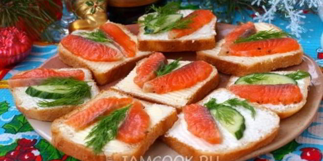 Рецепт бутербродов с семгой