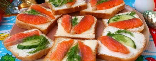 Шаг 5: бутербродов с семгой