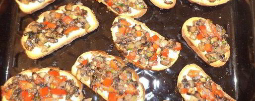 Шаг 3: горячих бутербродов с грибами и сладким перцем