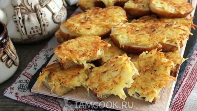 Рецепт Горячих бутербродов с картошкой