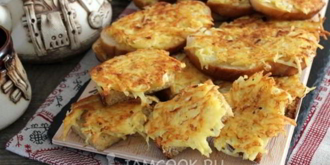 Рецепт горячих бутербродов с картошкой