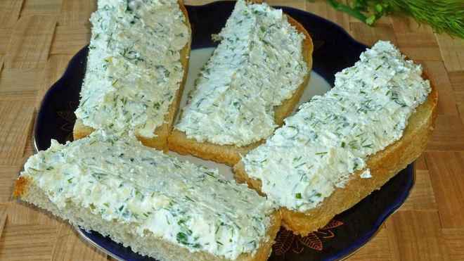 Рецепт Творожной пасты с зеленью для бутербродов