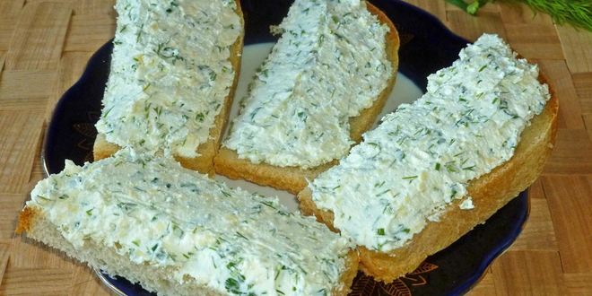 Рецепт творожной пасты с зеленью для бутербродов