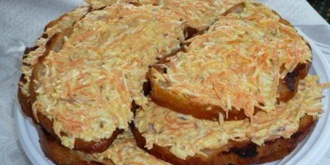 Рецепт закусочных бутербродов с сырой морковью