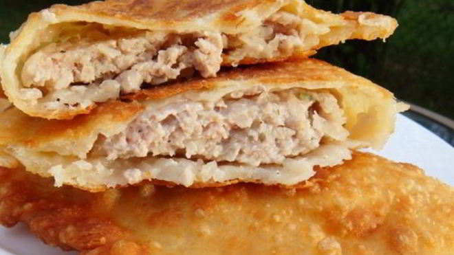 Рецепт Чебуреков на кефире с мясным фаршем