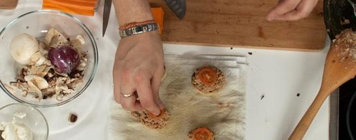 Шаг 2: чизбургера из грибов