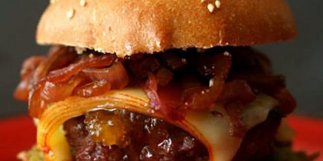 Рецепт чизбургера с луковым джемом