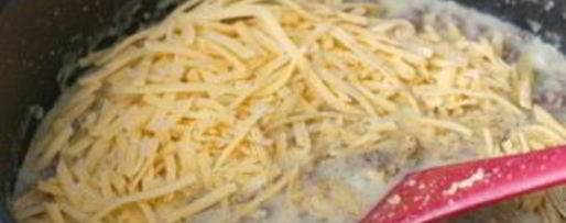 Шаг 4: чизбургера-супа с фаршем