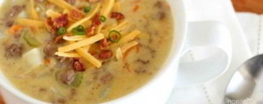 Шаг 5: чизбургера-супа с фаршем