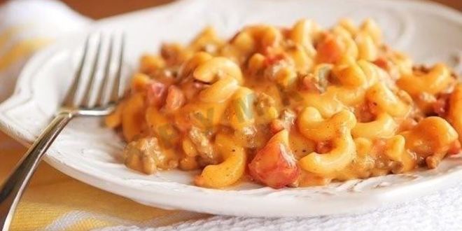 Рецепт макарон чизбургер