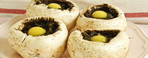 Шаг 7: фаршированных шампиньонов с перепелиными яйцами