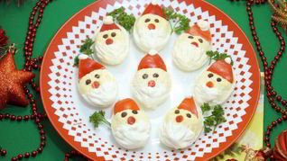 Рецепт Фаршированных яиц Дед Мороз