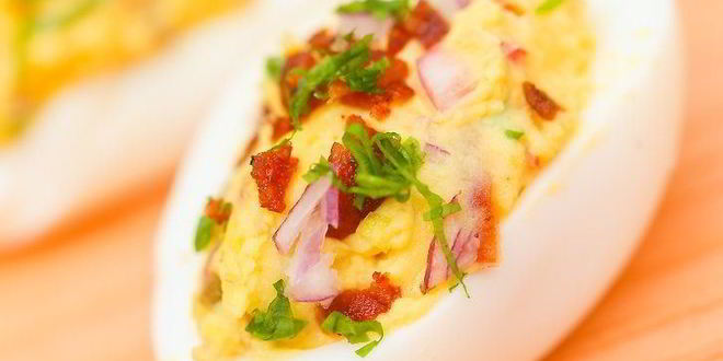 Рецепт фаршированных яиц с авокадо