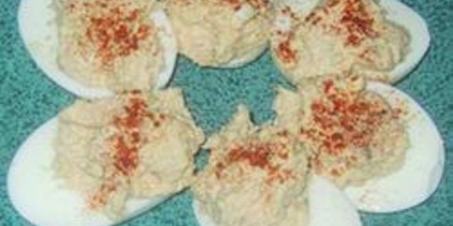 Рецепт фаршированных яиц с лососем и домашним майонезом