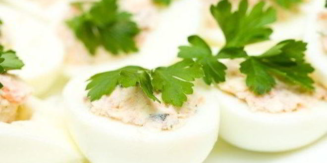 Рецепт фаршированных яиц с пикантной начинкой