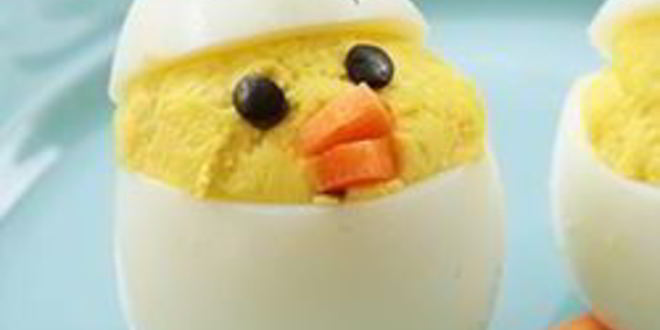 Рецепт фаршированных яиц веселых цыплята